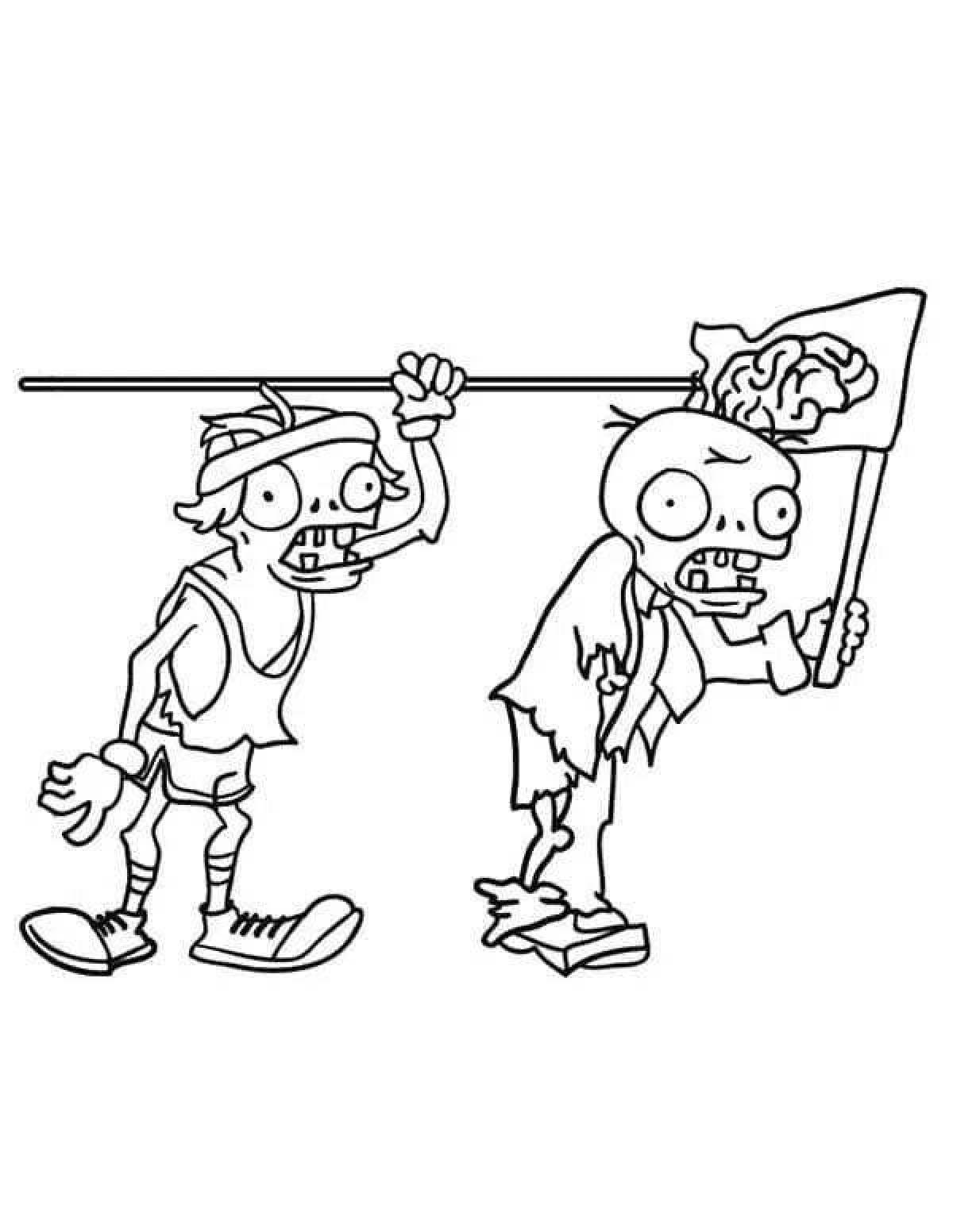 Zombie Ace Terrible Coloring Page