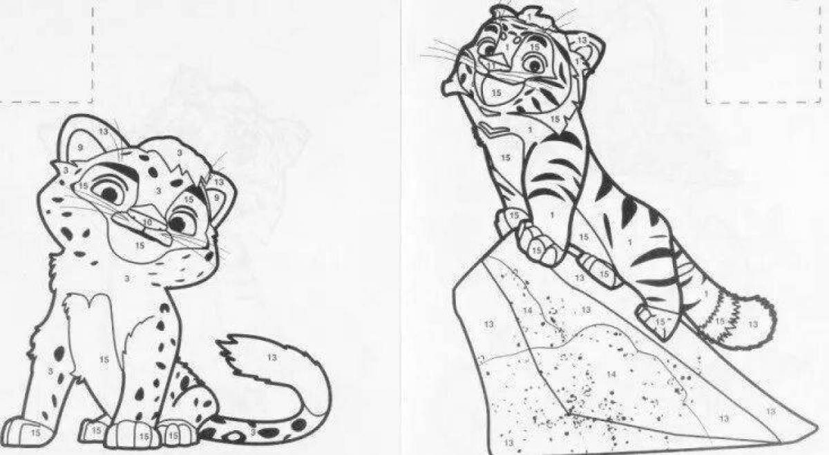 Adorable tick and leo coloring book