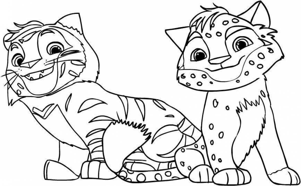 Glitter tick and leo coloring book