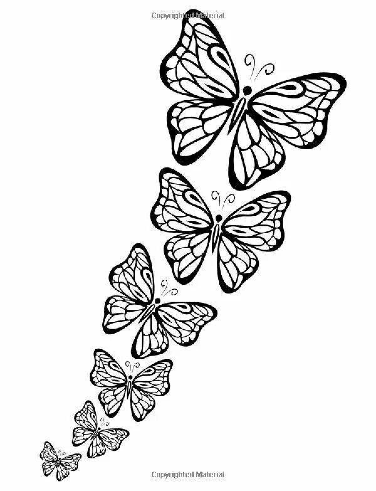 Изящные раскраски бабочек