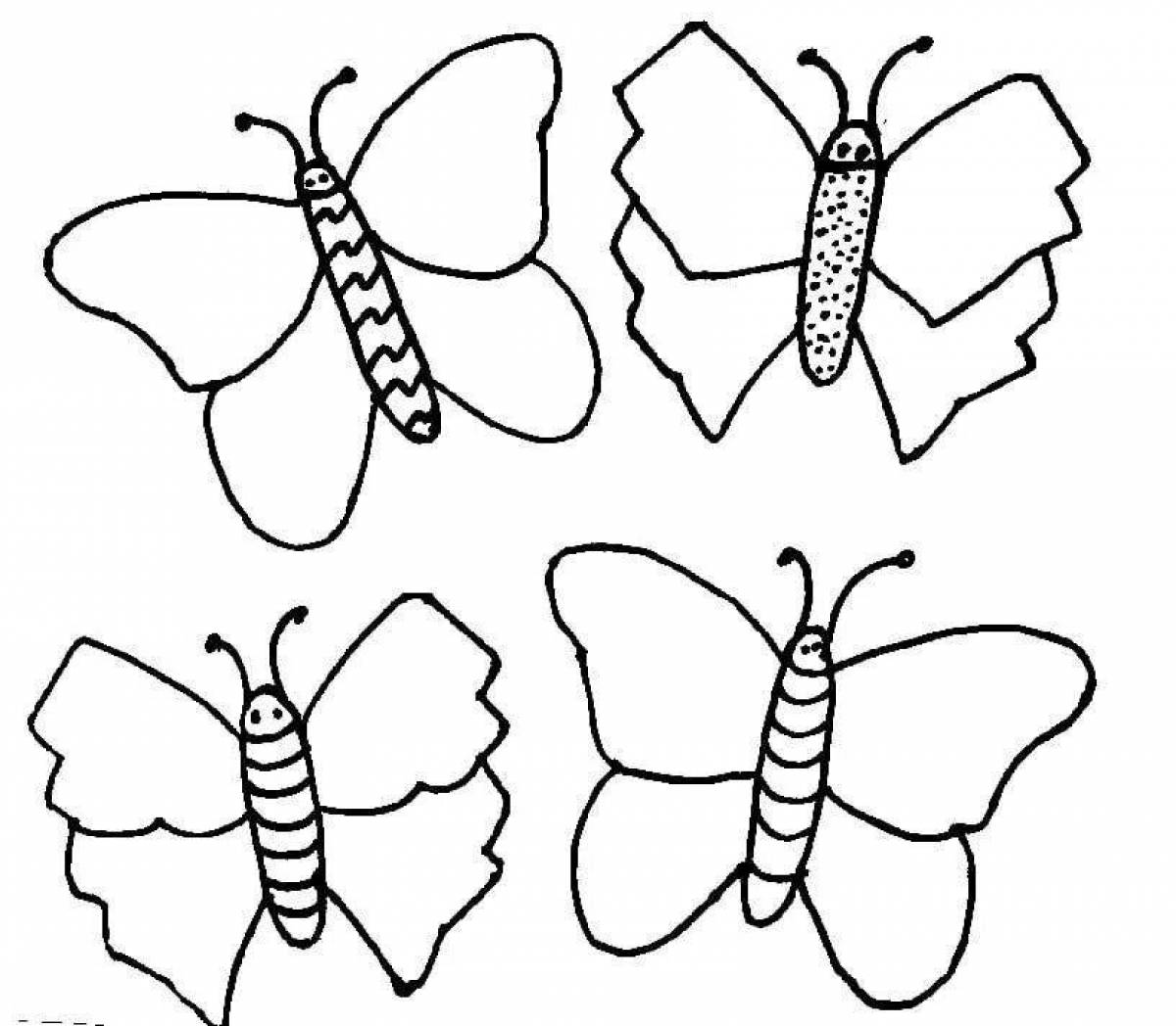 Mystical butterfly coloring pages