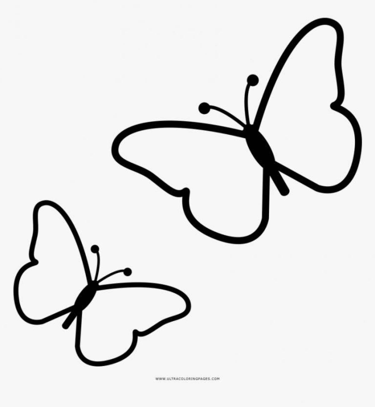 Sweet butterfly coloring pages