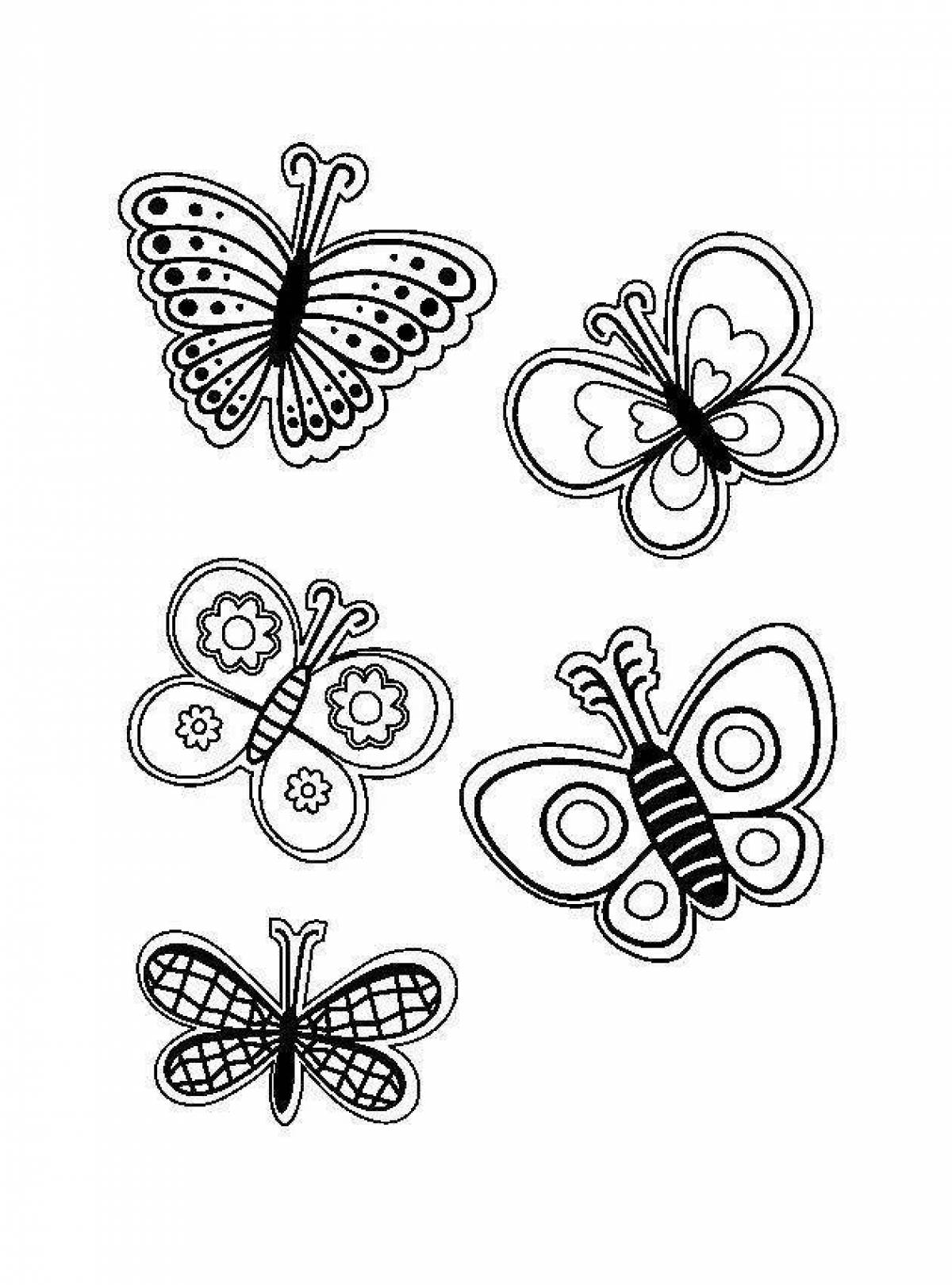 Причудливые раскраски бабочки