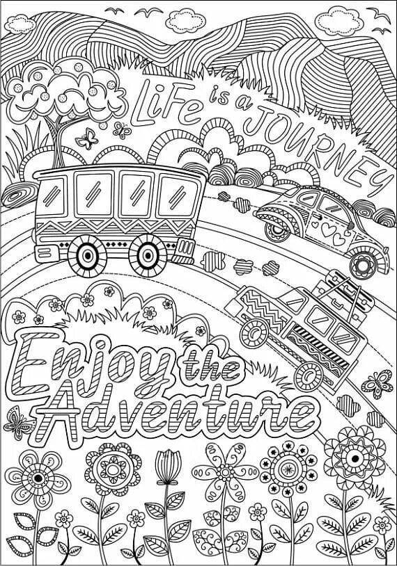 Colorful indie coloring book for kids