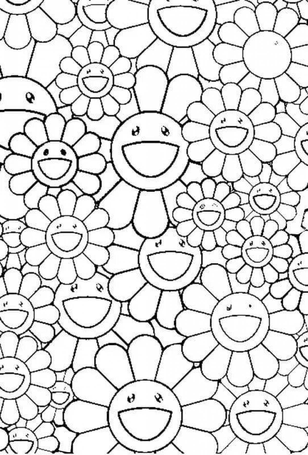 Color-frenzy coloring page indie kids style