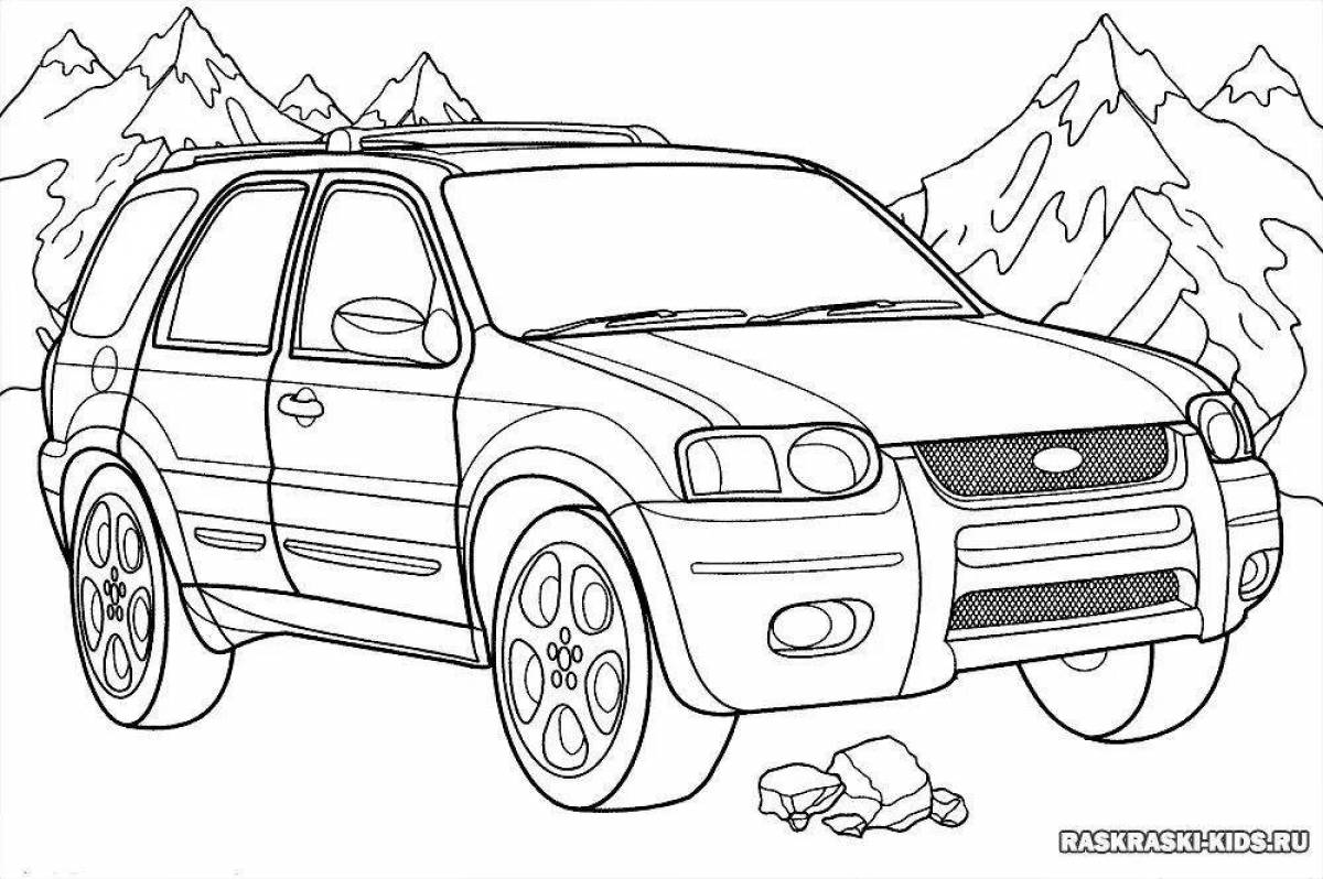 Coloring pages with cars for boys 5 years old