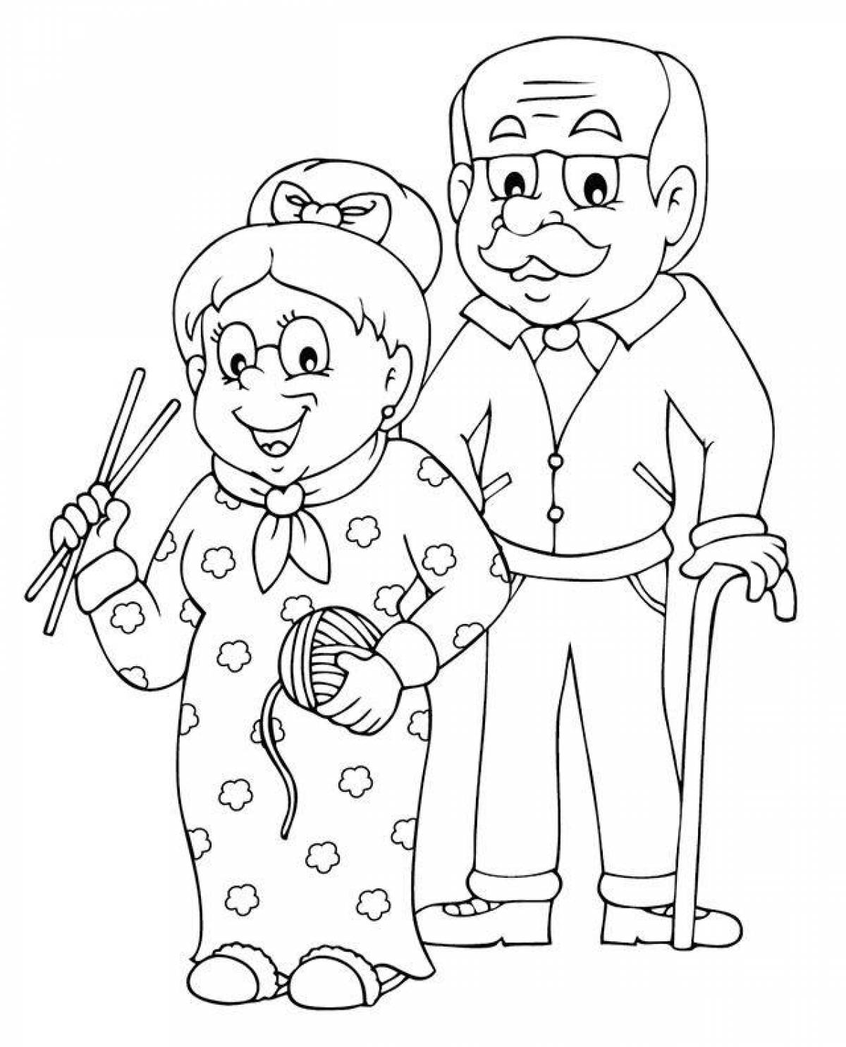 An entertaining coloring book for older people with dementia