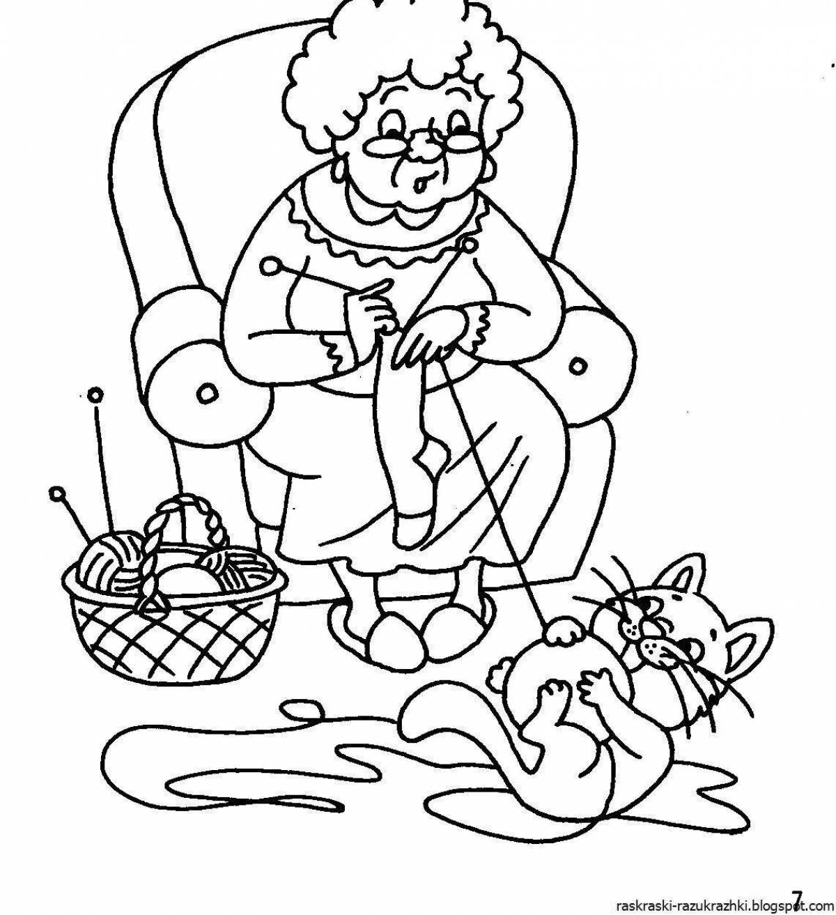 Invigorating coloring book for older people with dementia
