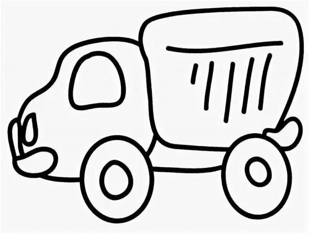 A fun truck coloring book for 2-3 year olds
