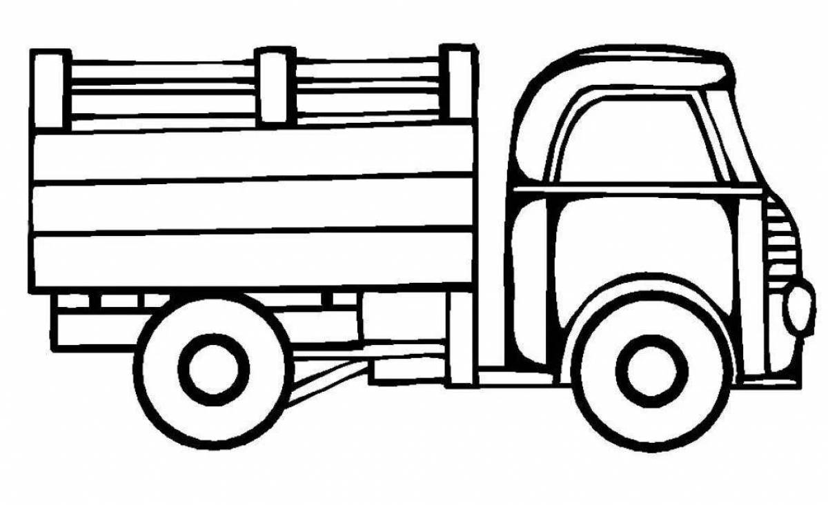 Чудесный грузовик раскраски для детей 2-3 лет