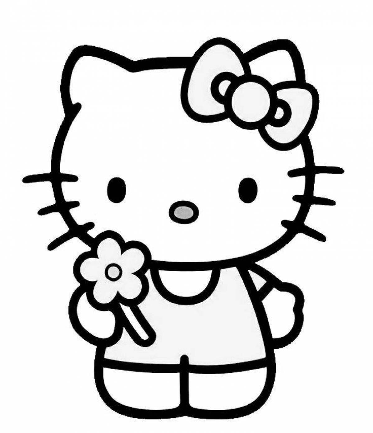 Cheerful hello kitty regular without bow and clothes