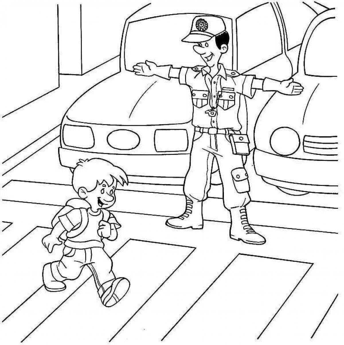 Fun me and my dad coloring page for safe roads