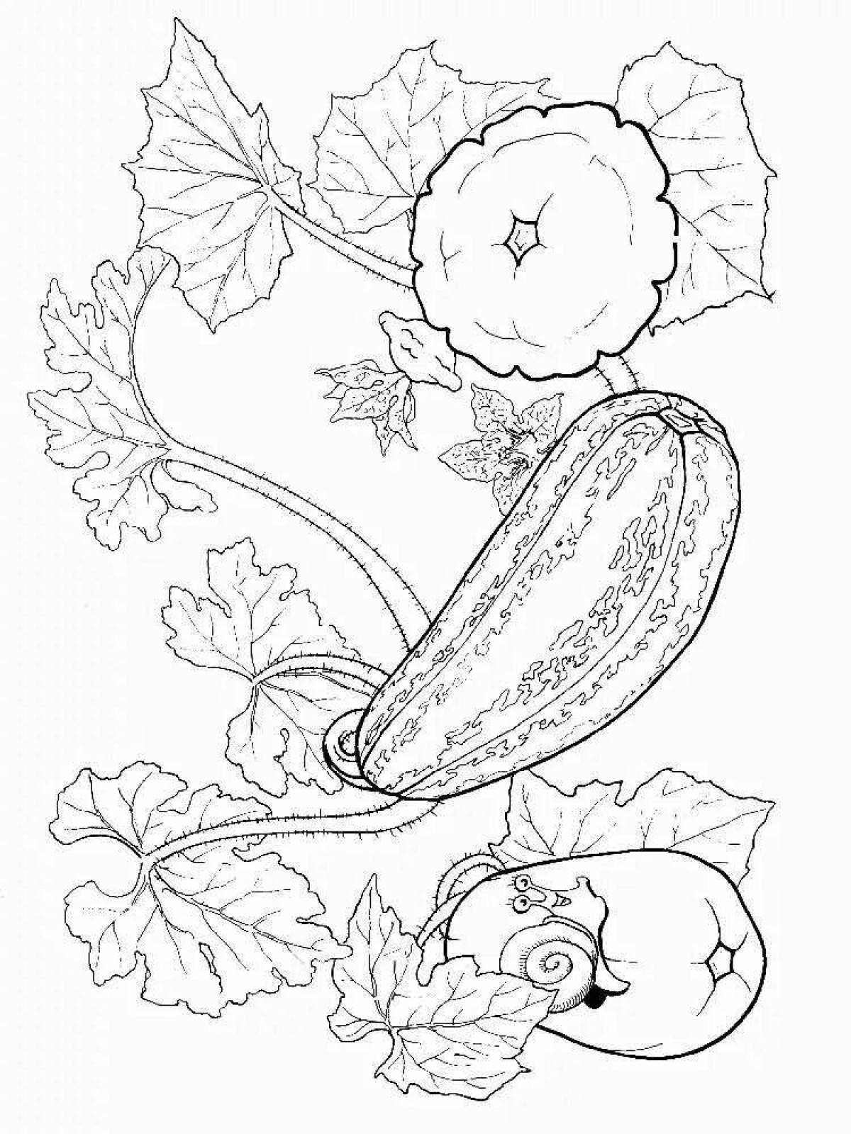 Glowing pumpkin coloring page