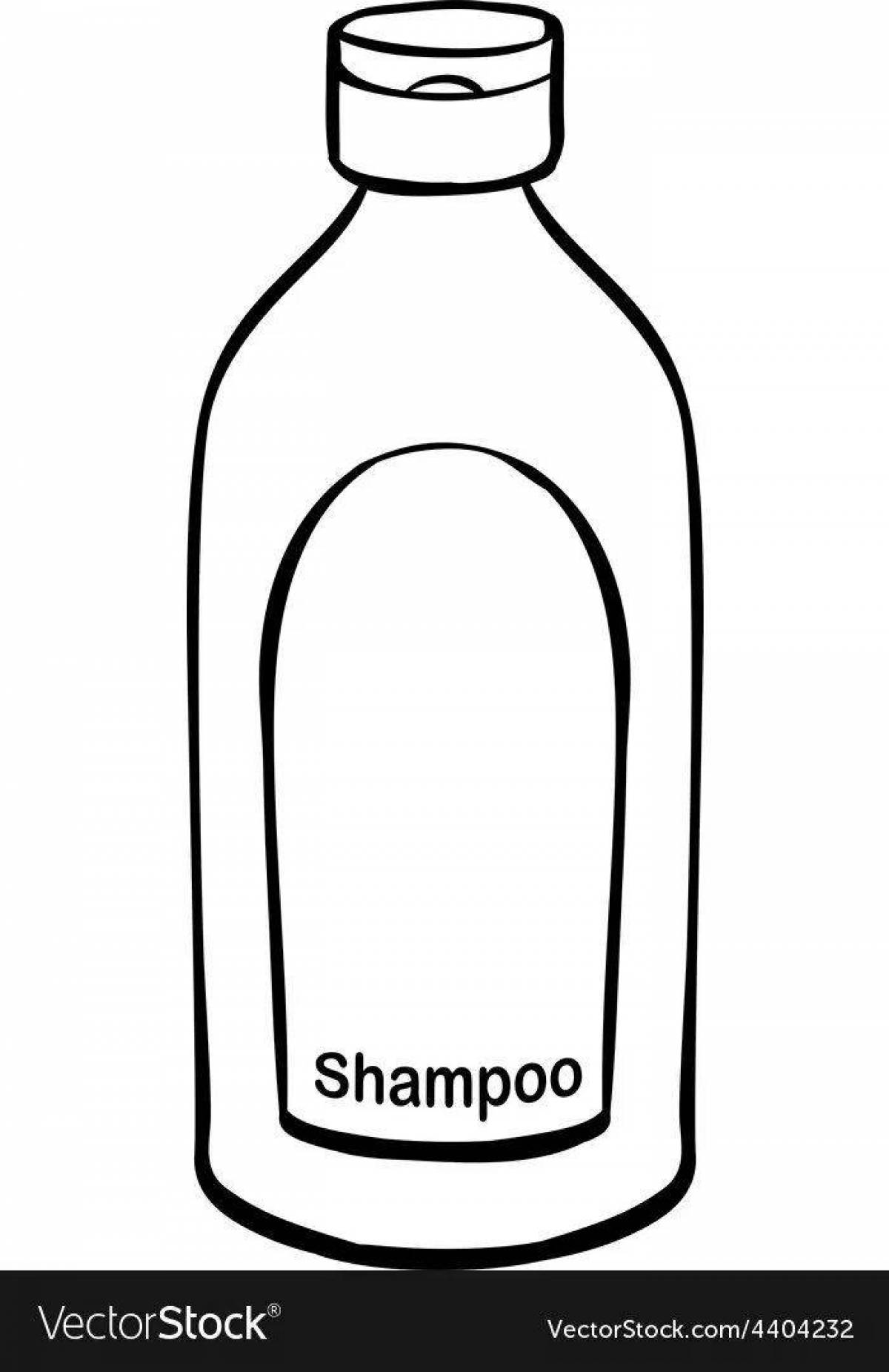 Colorful shampoo coloring page
