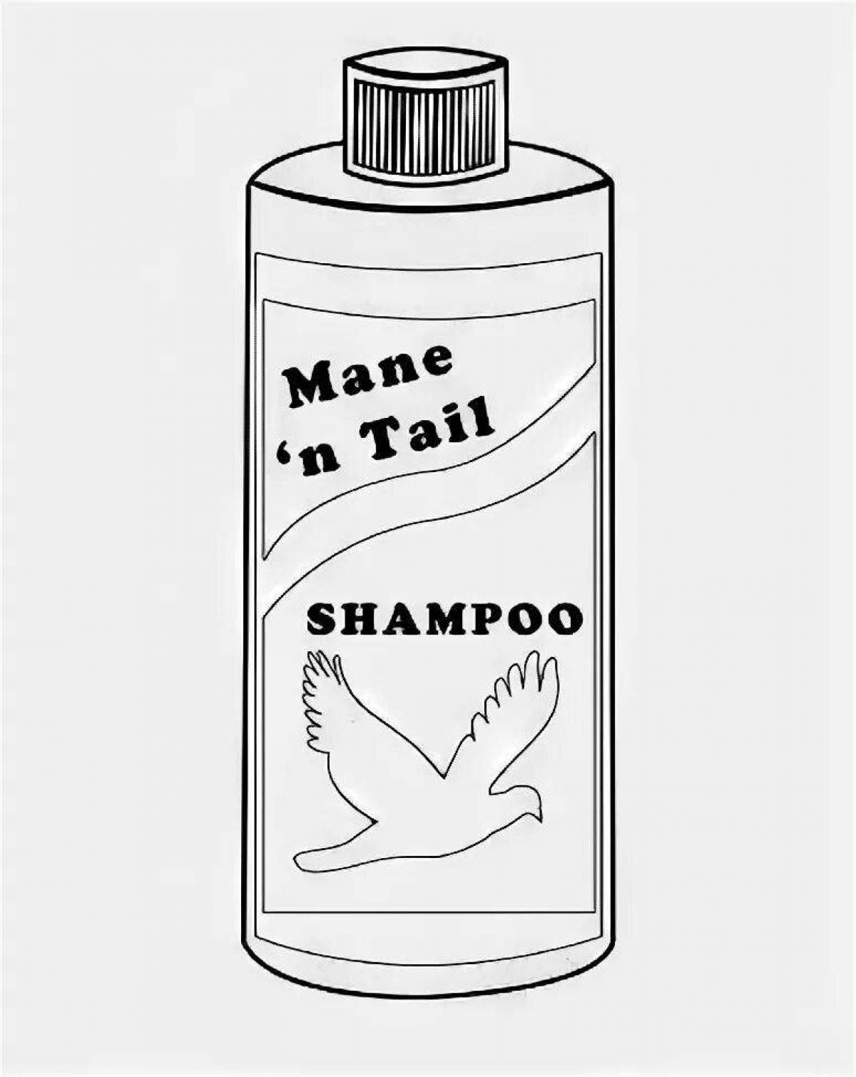 Shine shampoo coloring page