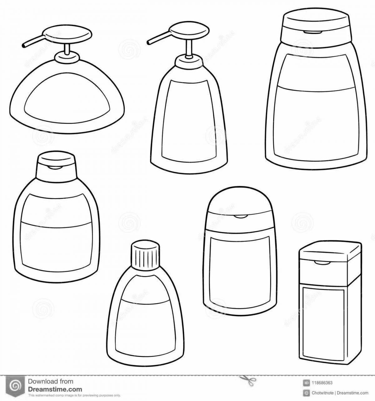Animated shampoo coloring page