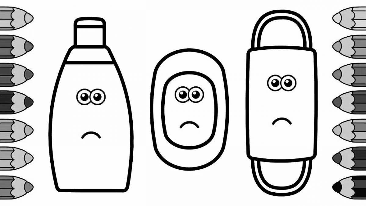 Great shampoo coloring page