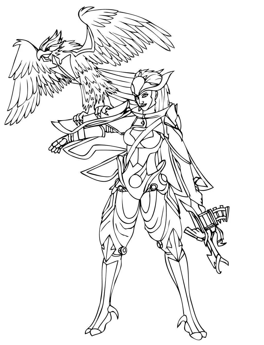 Radiant coloring page arcane