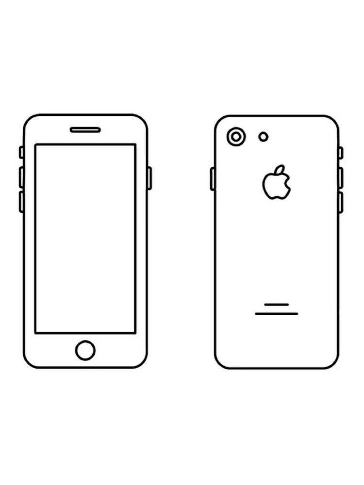 Amazing iphone coloring page