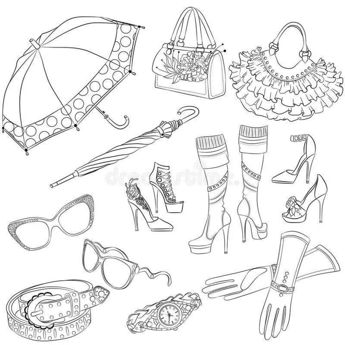 Intense coloring page accessories