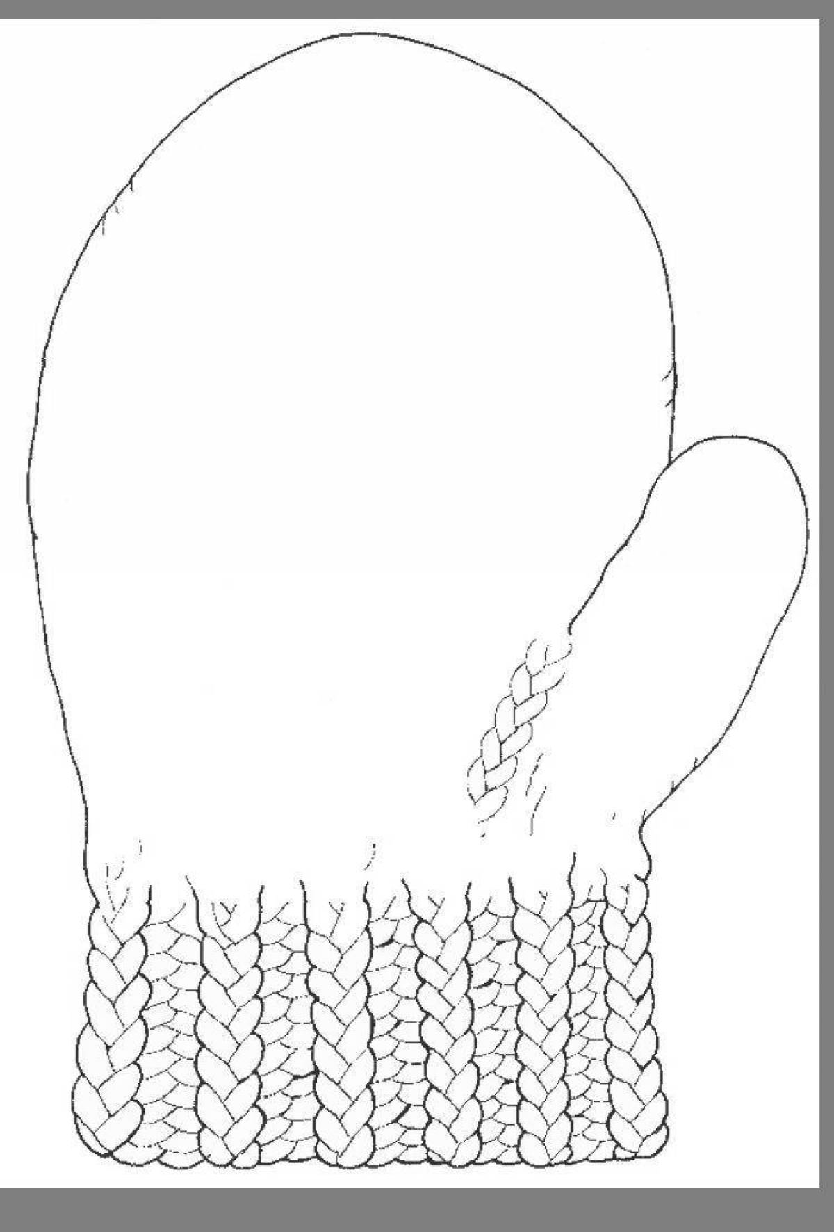 Holiday Mitten Coloring Page