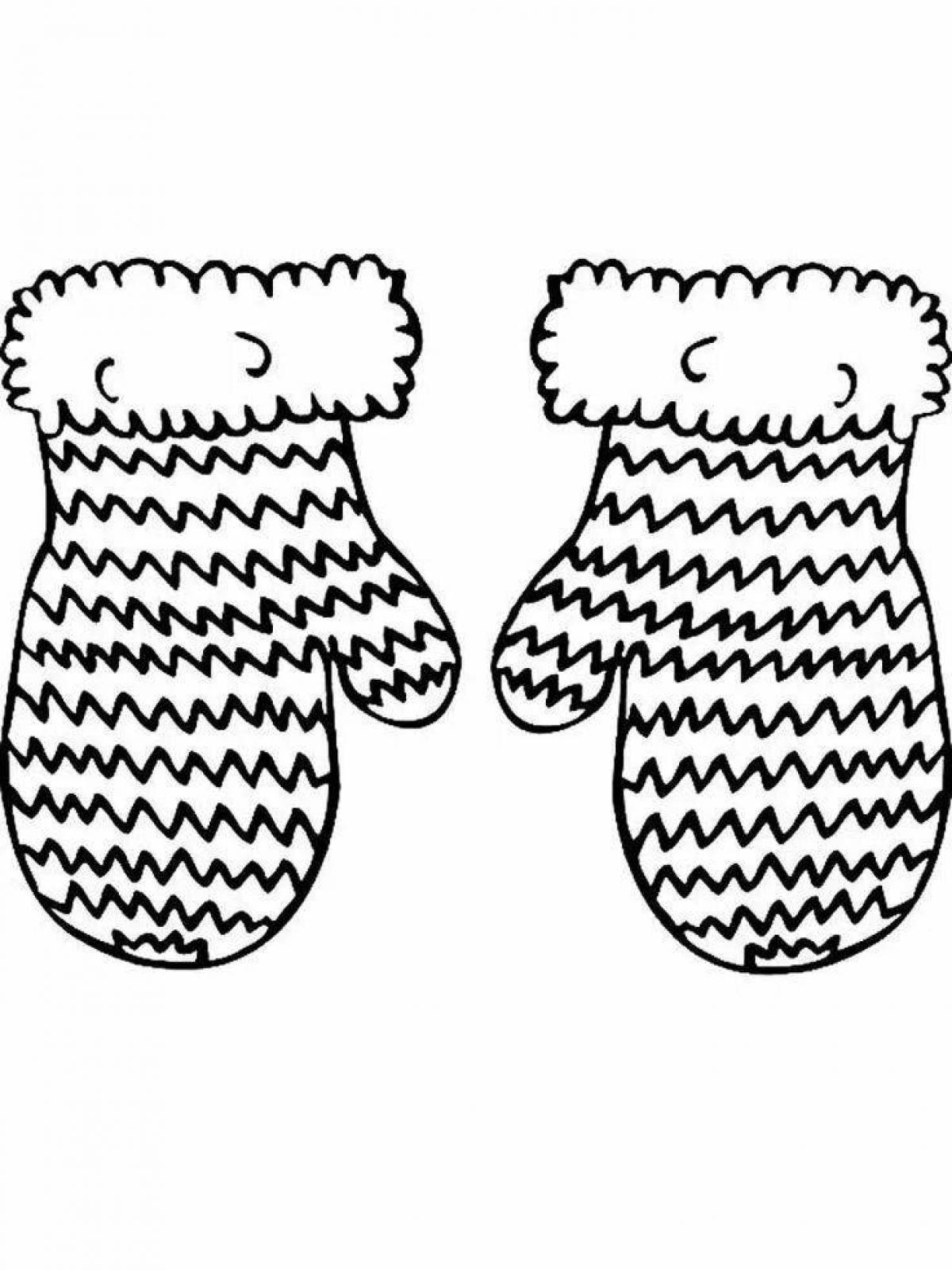 Bright mitten coloring