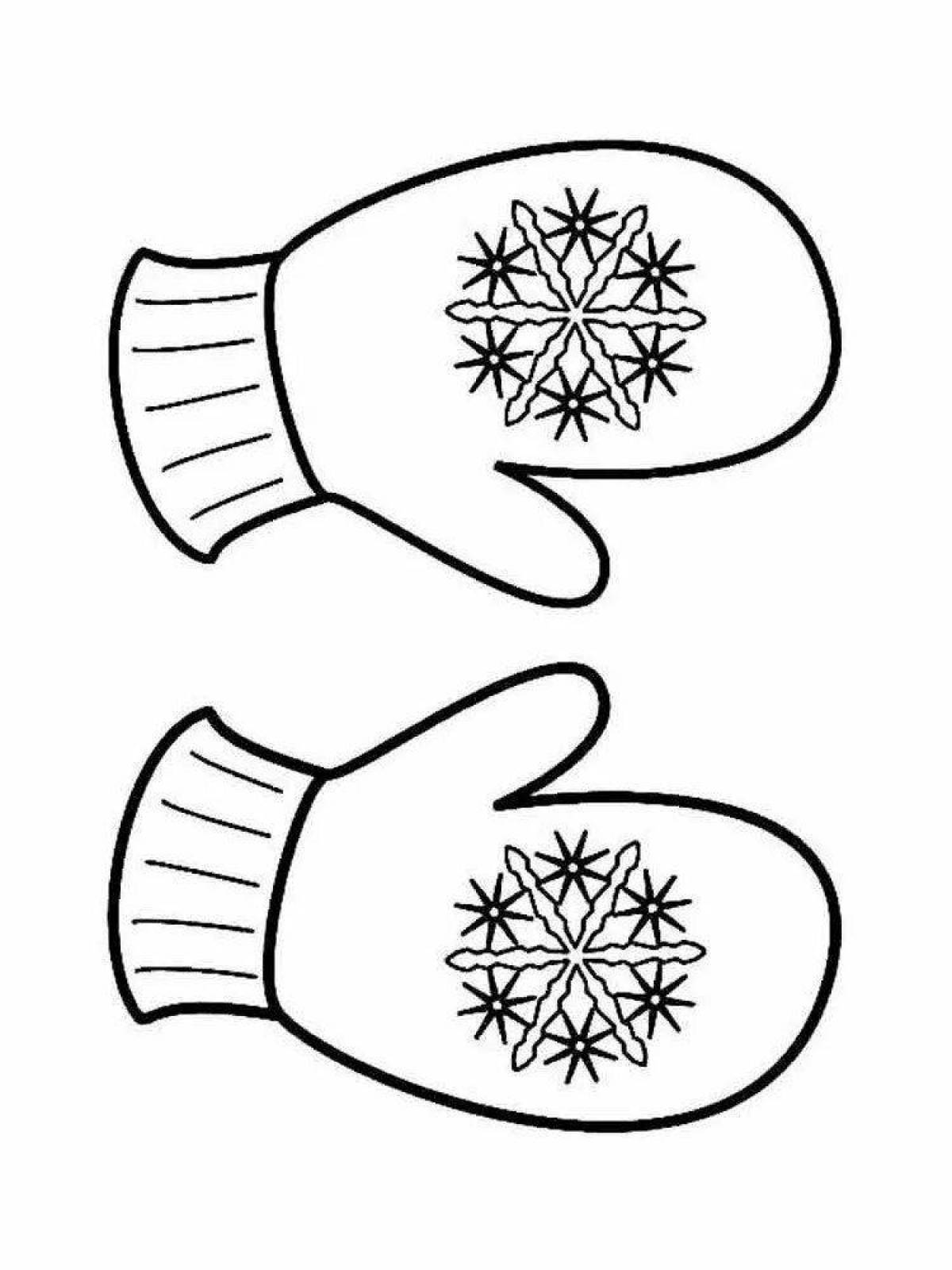Charming mitten coloring book