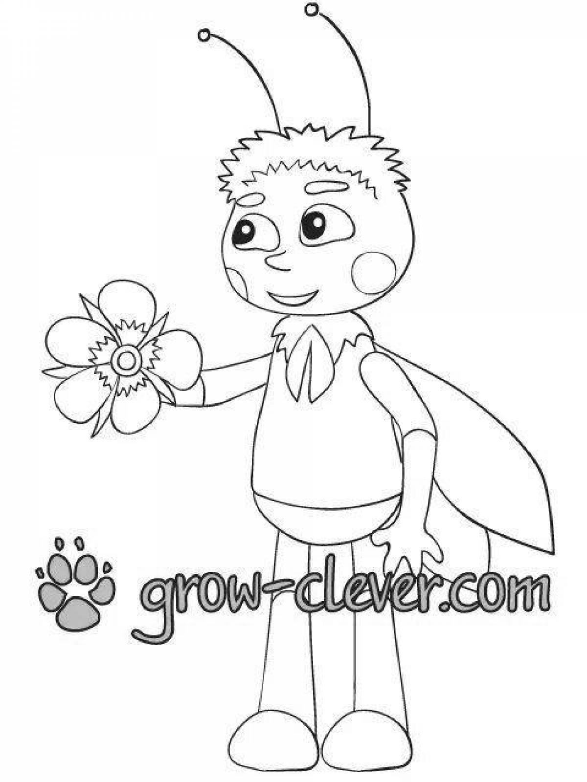 Раскраска Раскраска сияющие пчелки