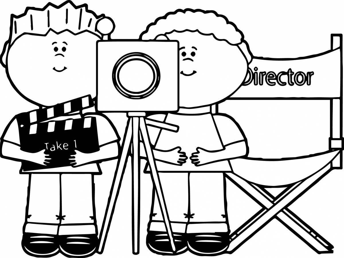 Playful movie coloring page