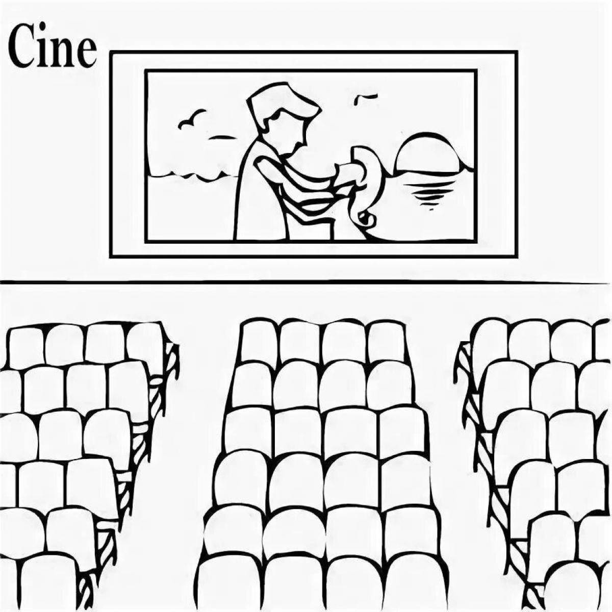 Living movie coloring page