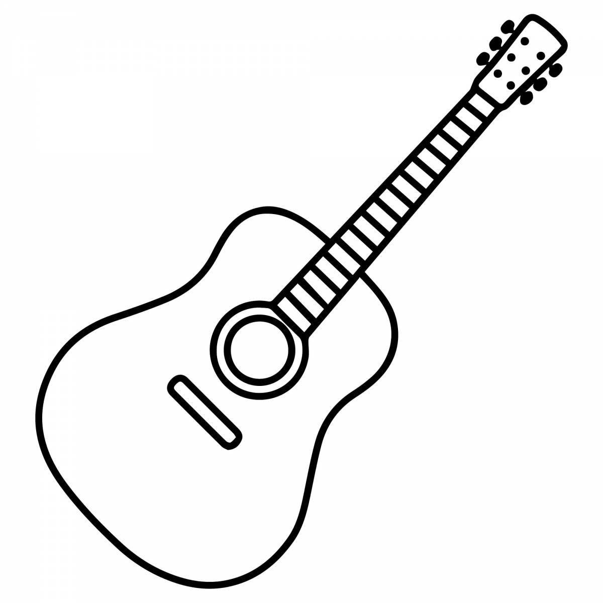 Electric guitar coloring page