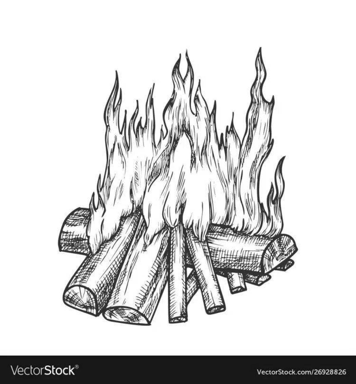 Festive firewood coloring book