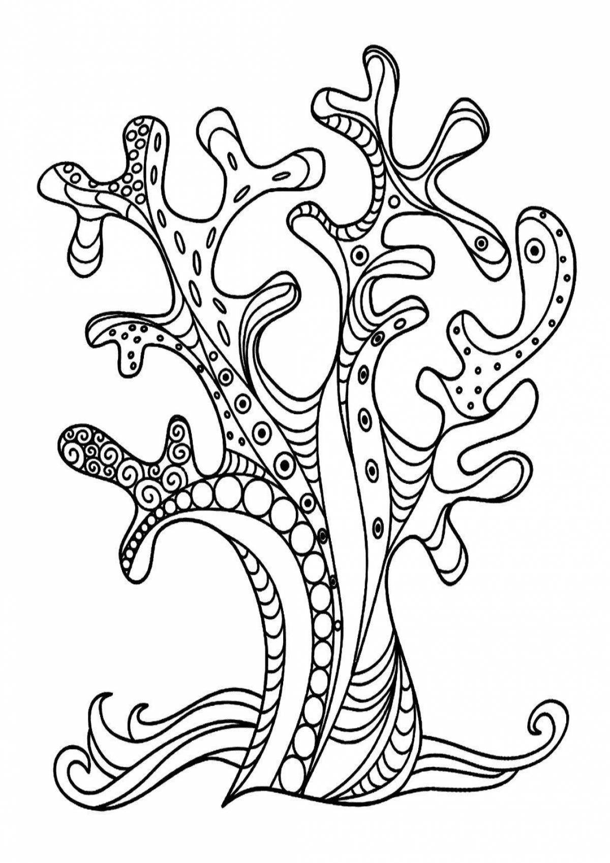 Luxury coral coloring pages