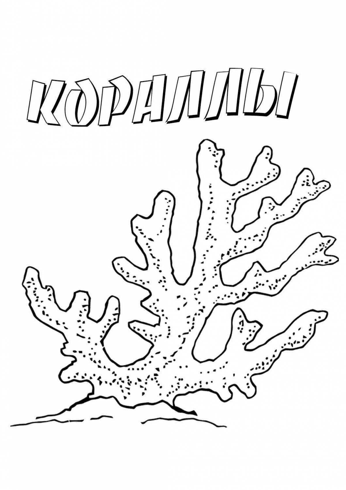 Great coral coloring pages