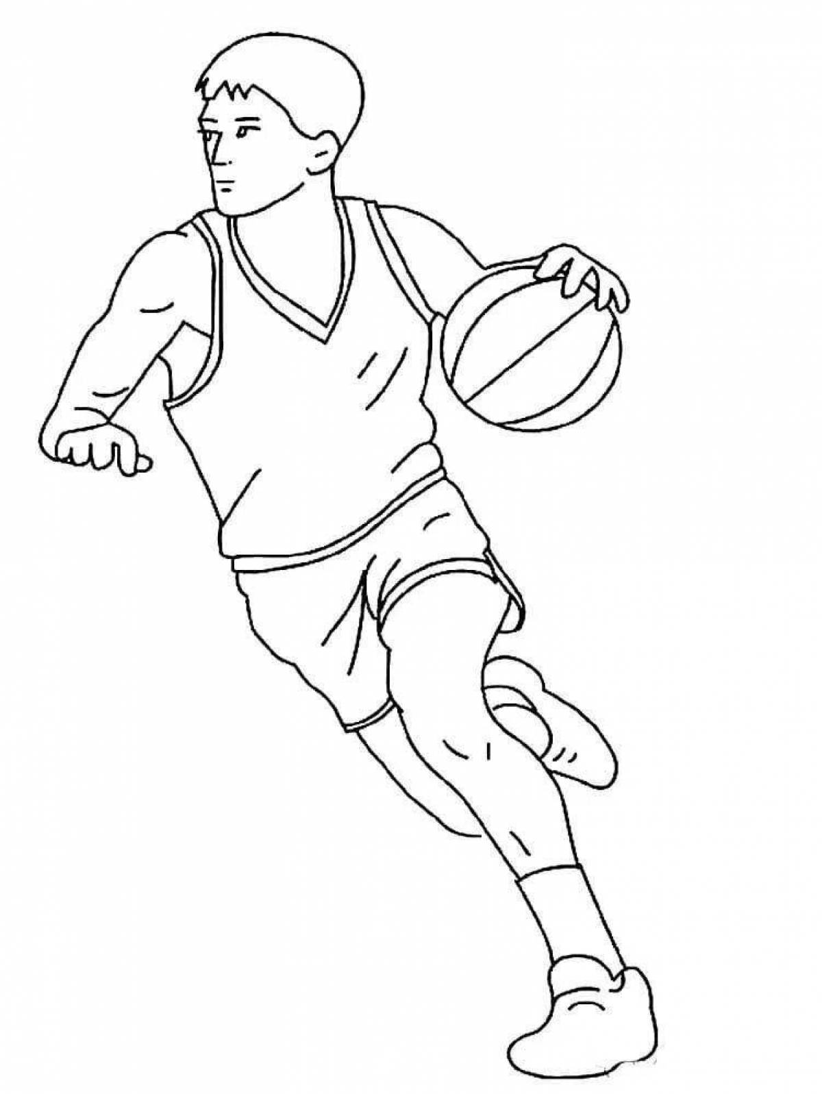 Athletes funny coloring pages