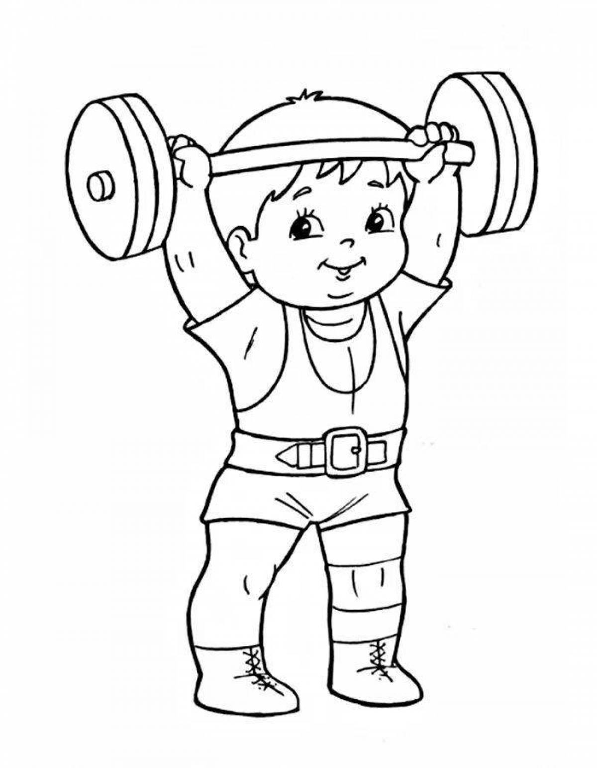 Energetic sportsmen coloring pages