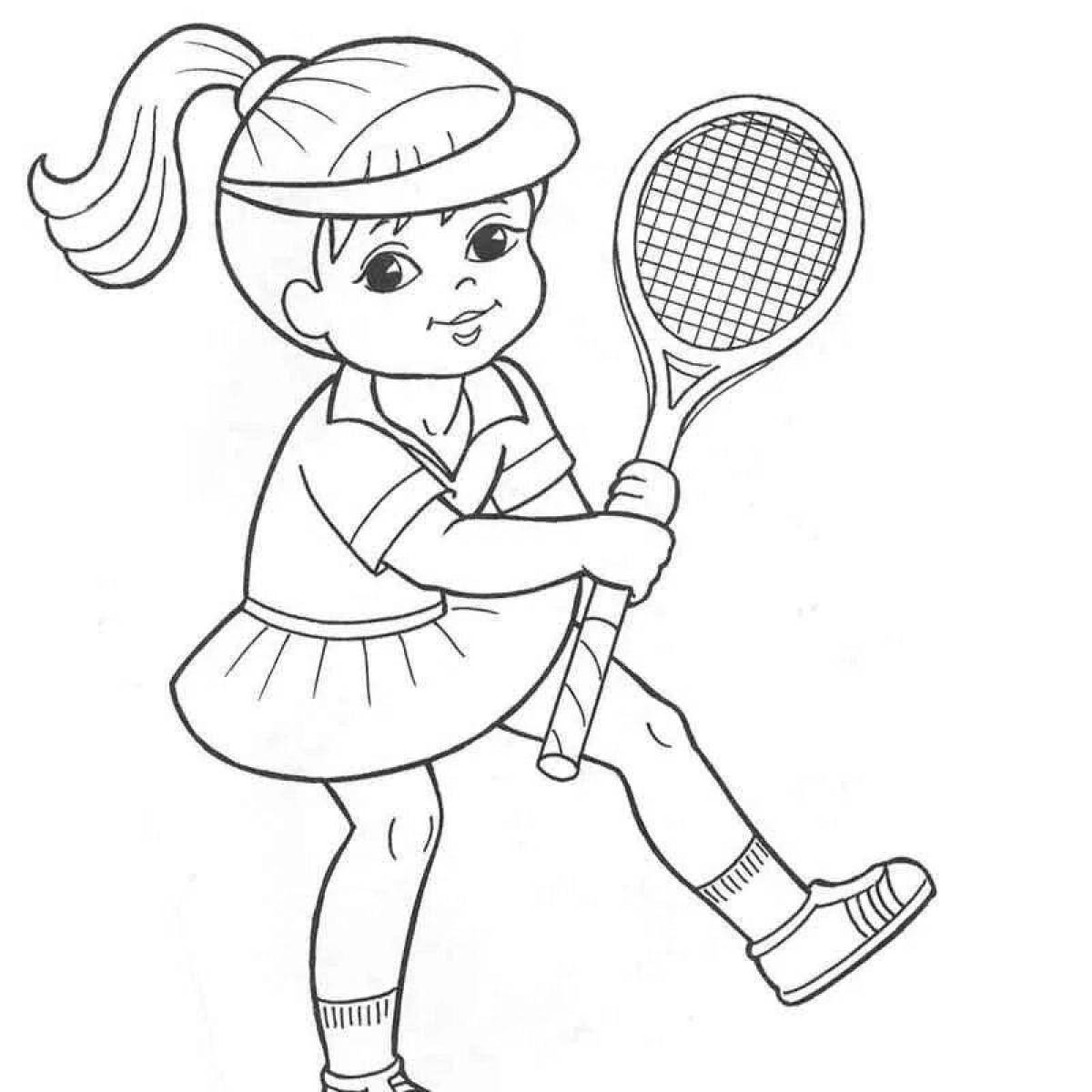 Coloring pages for confident sportsmen