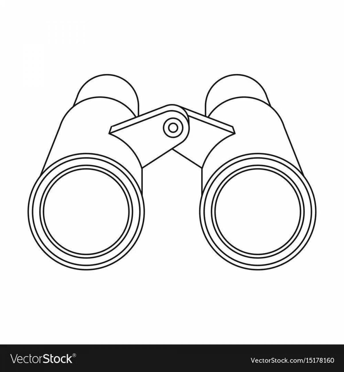 Attractive binoculars coloring page