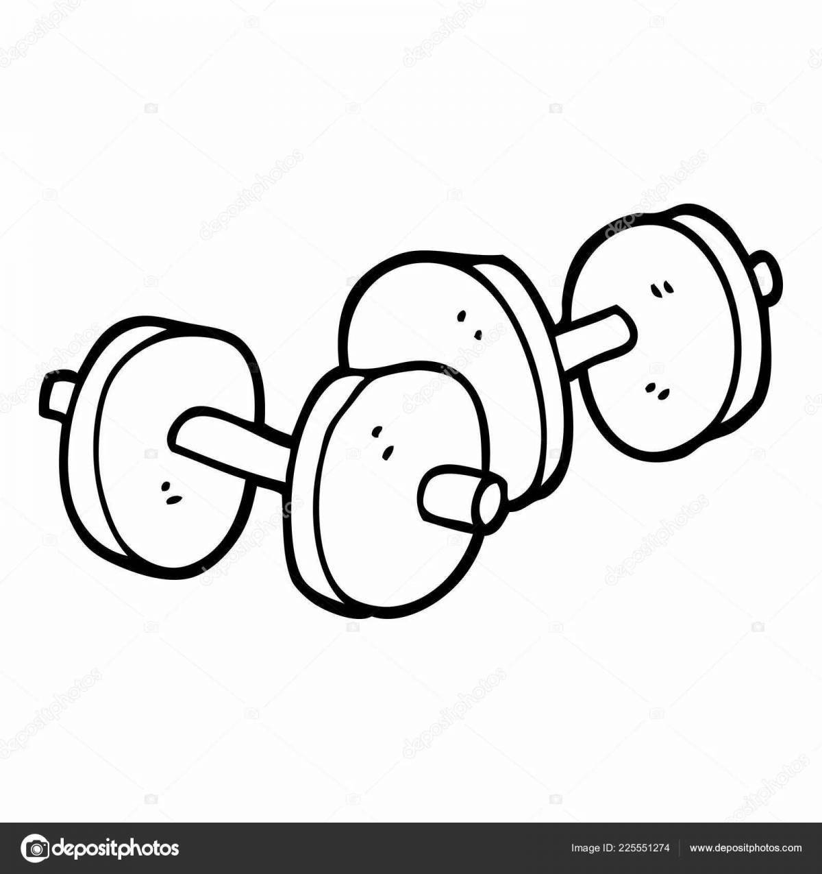 Coloring funny dumbbells