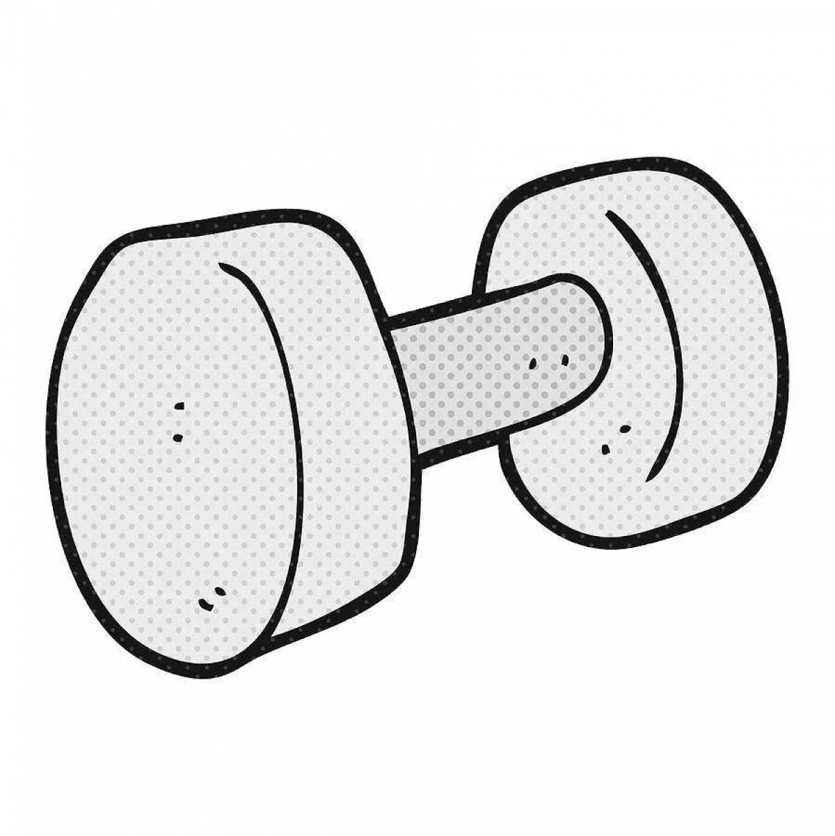 Adorable dumbbell coloring book