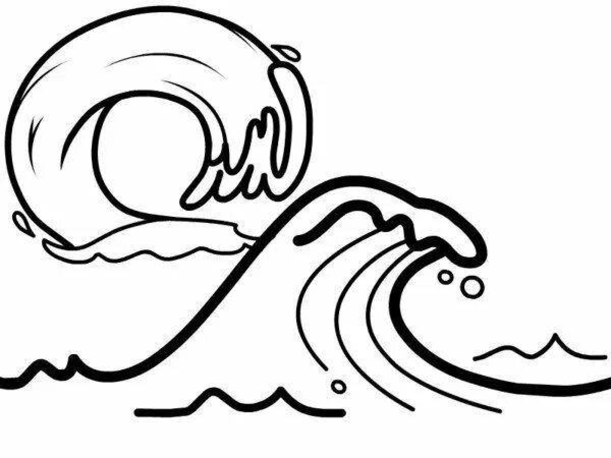 Majestic wave coloring pages