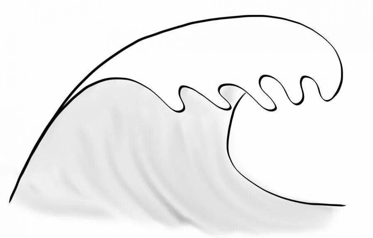 Live waves coloring page