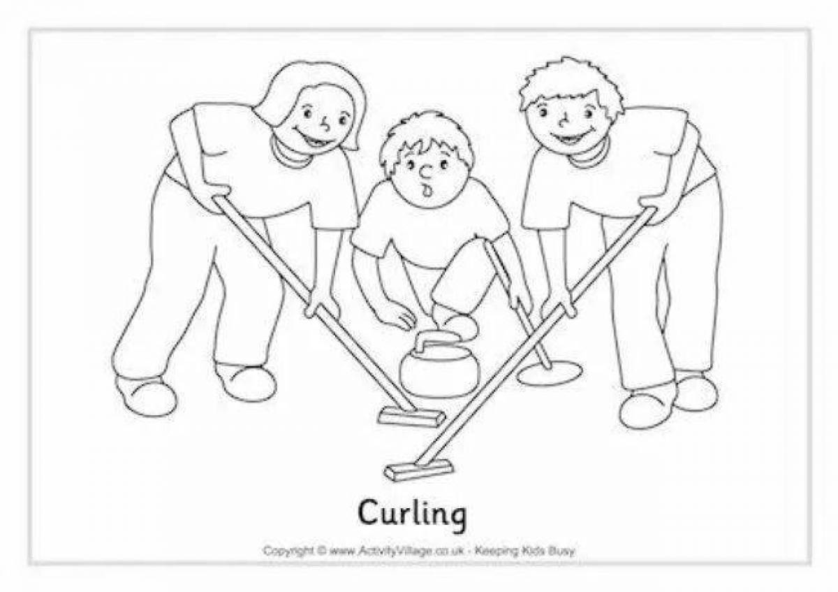 Awesome curling coloring book