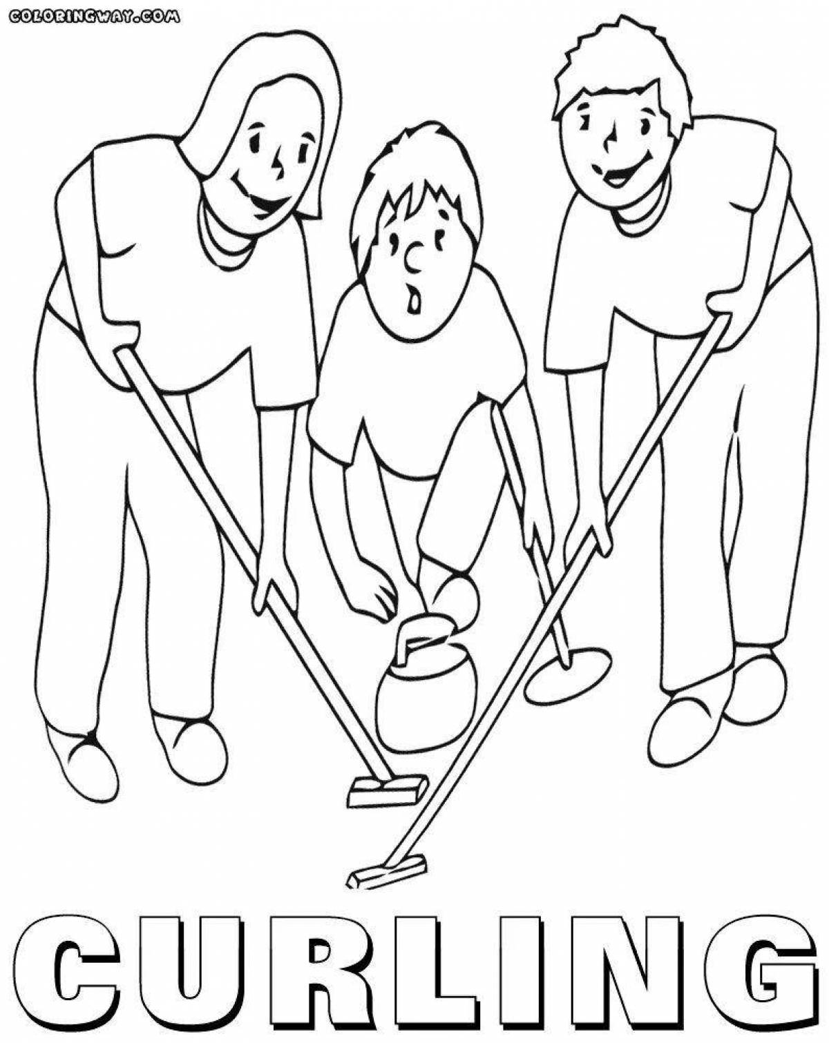 Coloring page dazzling curling