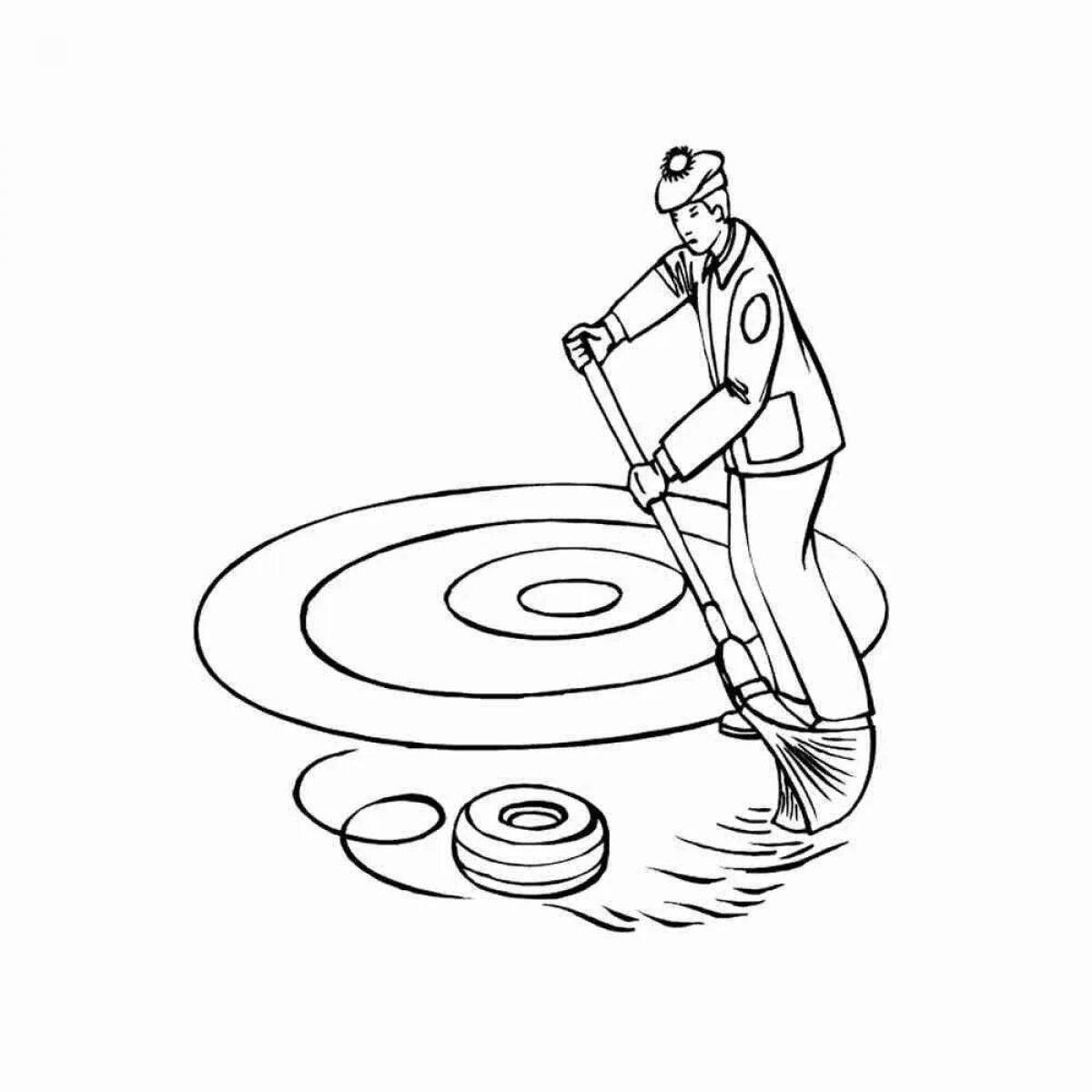 Luxury curling coloring page