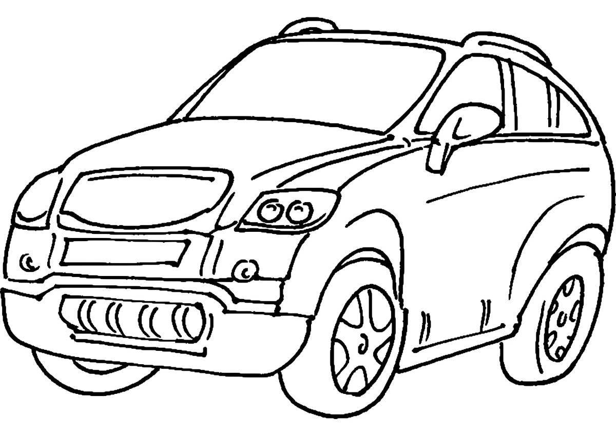 Colicter coloring page with colored splashes