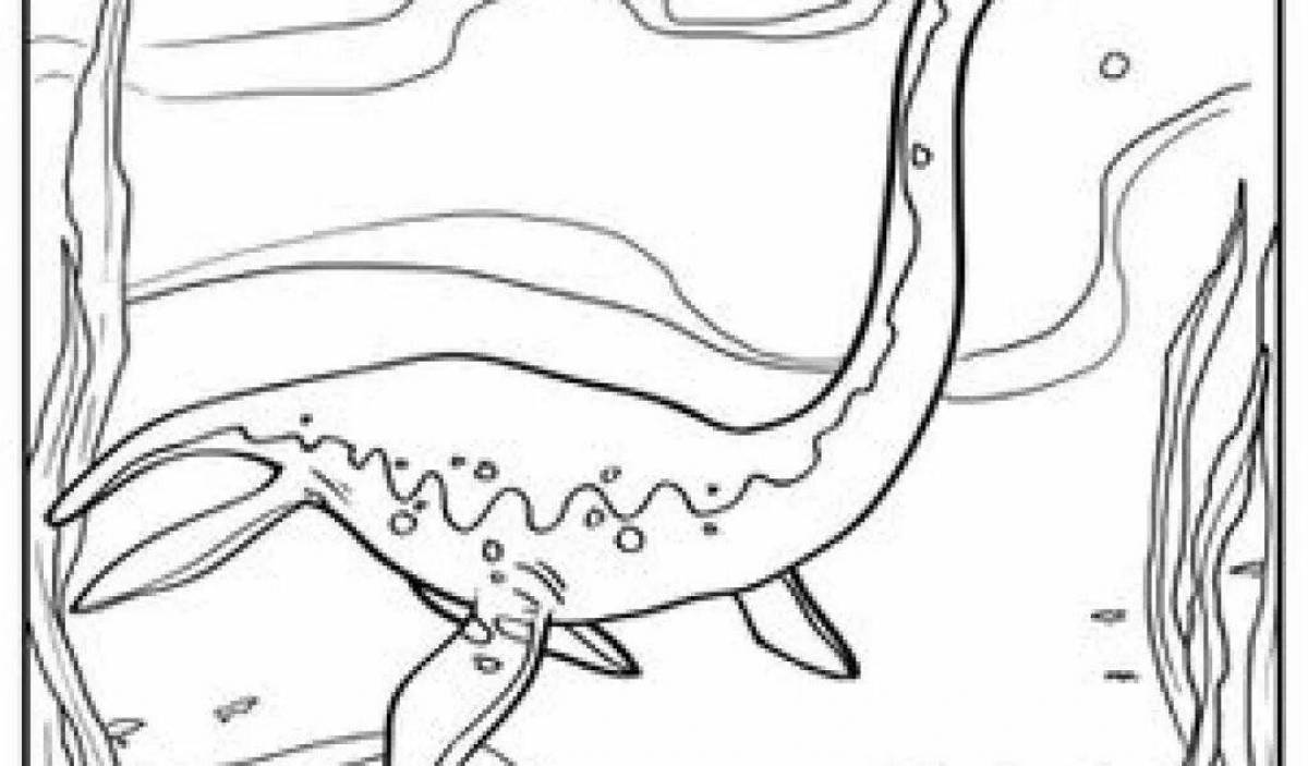 Coloring page wonderful elasmosaurus