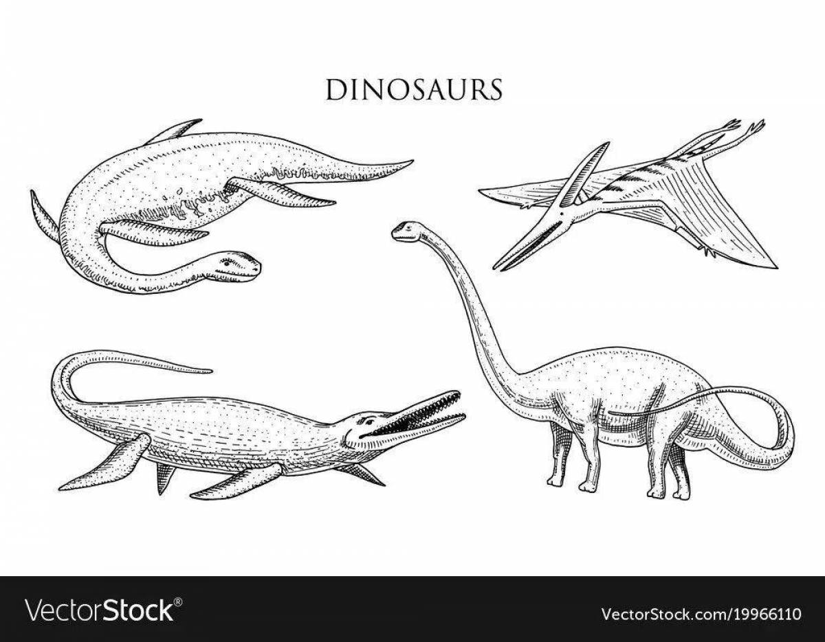 Amazing Elasmosaurus Coloring Page