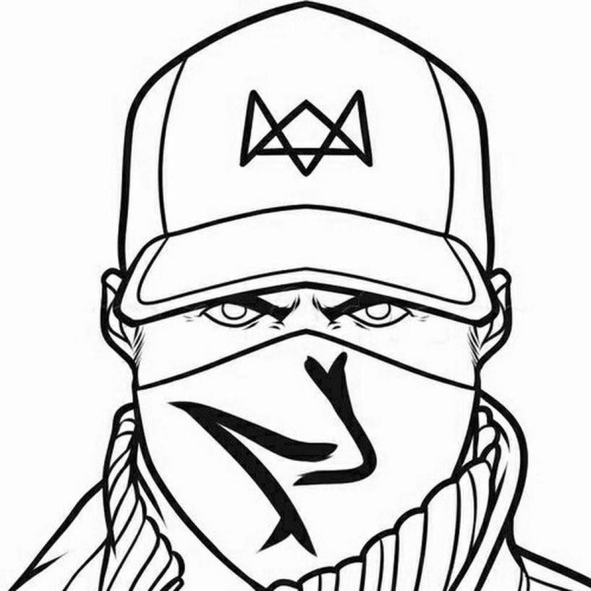 Playful standoff 2 coloring page