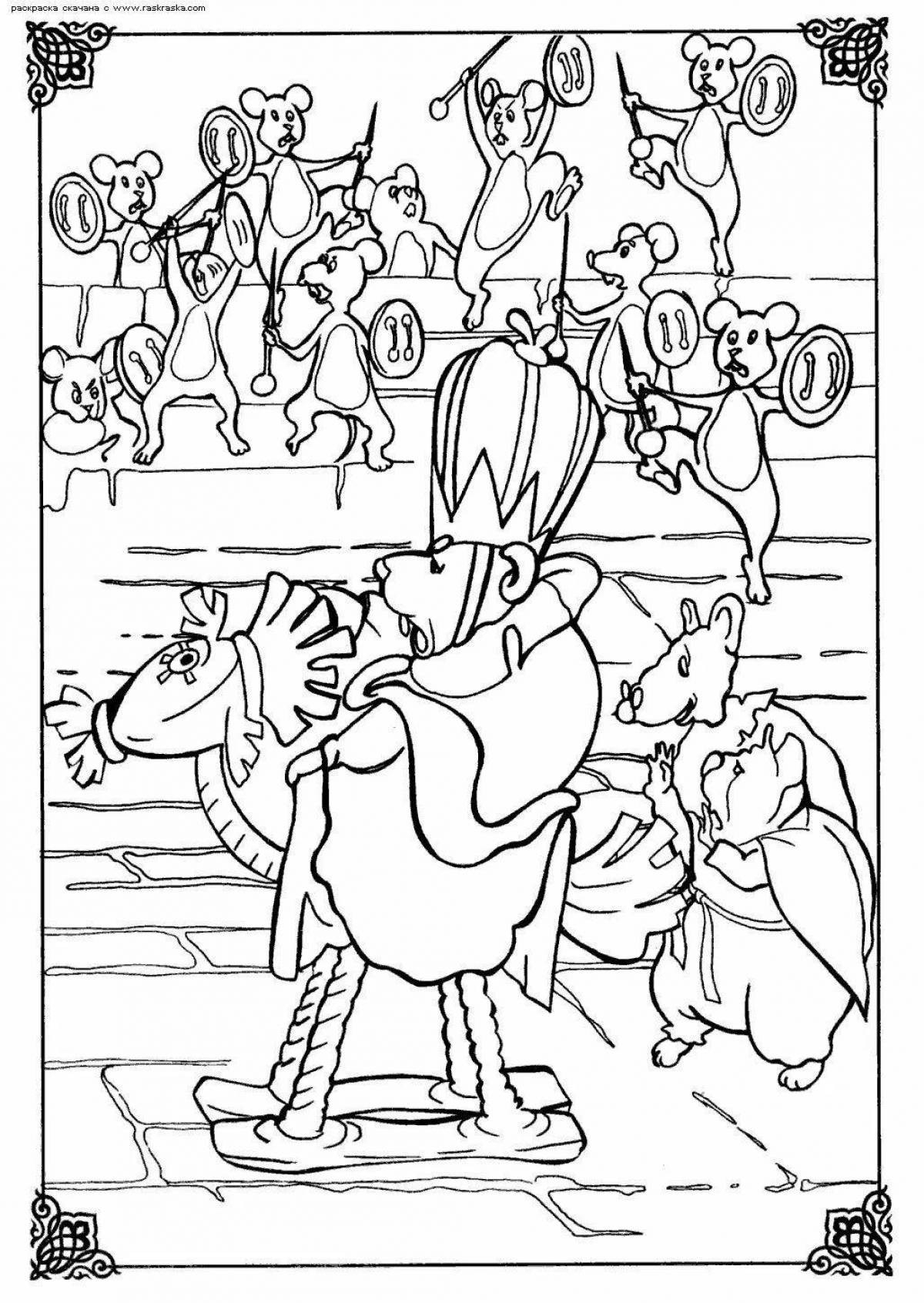 Majestic mouse king coloring page
